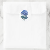 Waterverf Blauw Roos Sticker (Tas)
