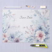 Waterverf Blauw Roze Bloem Papier (Craft)