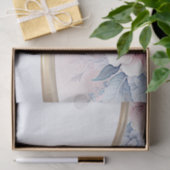 Waterverf Blauw Roze Bloem Papier (Geschenk)
