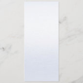 Waterverf Blauw Roze Bloemen Bruiloft Menu (Achterkant)