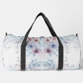 Waterverf Blauw Roze Bloemen Plunjezak (Voorkant)