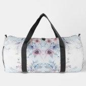 Waterverf Blauw Roze Bloemen Plunjezak (Achterkant)