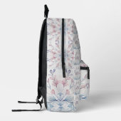 Waterverf Blauw Roze Bloemen Rugzak Cut Sew Bag (Links)