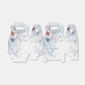 Waterverf Blauw Roze Bloemend Favor Doos Bedankdoosjes (Uitgevouwen)