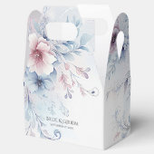 Waterverf Blauw Roze Bloemend Favor Doos Bedankdoosjes (Geopend)