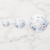 Waterverf Blauw Roze Bloementafel Confetti (Voorkanten)