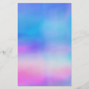 Waterverf Blauw roze Briefpapier