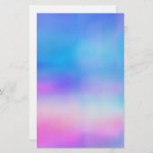 Waterverf Blauw roze Briefpapier (Voorkant / Achterkant)