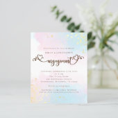 Waterverf blauw roze Verloving (Staand voorkant)