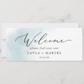 Waterverf blauw schuifkaartkoptekst (Achterkant)