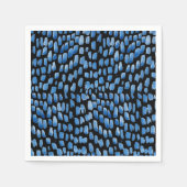 Waterverf blauw Shibori penseelstreken regendruppe Servet (Voorkant)