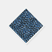 Waterverf blauw Shibori penseelstreken regendruppe Servet (Hoek)