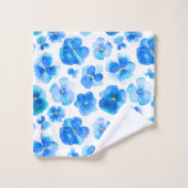 Waterverf blauw slipjes altviool handdoeken (Wasdoekje)