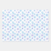 Waterverf blauw Snowflake Inpakpapier Vel (Voorkant)