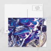 waterverf "Blauw staal" Briefkaart (Voorkant / Achterkant)