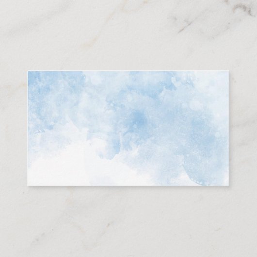 Waterverf blauw strikje baby shower boeken voor B Informatiekaartje (Achterkant)