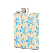 Waterverf blauw tongpatroon heupfles (Links)