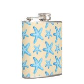 Waterverf blauw tongpatroon heupfles (Rechts)