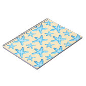 Waterverf blauw tongpatroon notitieboek (Linkerzijde)