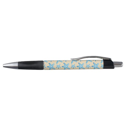 Waterverf blauw tongpatroon pen (Bovenkant)