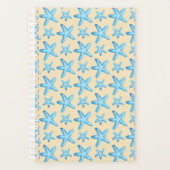 Waterverf blauw tongpatroon planner (Voorkant)