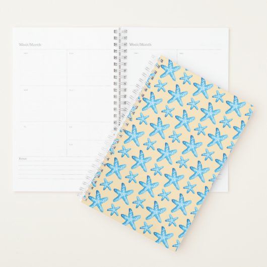 Waterverf blauw tongpatroon planner (Display)