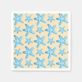 Waterverf blauw tongpatroon servet (Voorkant)