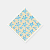 Waterverf blauw tongpatroon servet (Hoek)