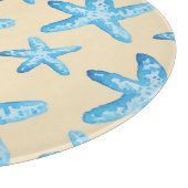 Waterverf blauw tongpatroon snijplank (Hoek)