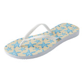 Waterverf blauw tongpatroon teenslippers (Schuin)