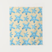 Waterverf blauw tongpatroon wandkleed (Voorkant)