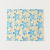 Waterverf blauw tongpatroon wandkleed (Voorkant (horizontaal))