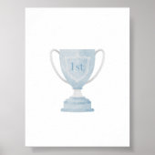waterverf  blauw trofee poster (Voorkant)