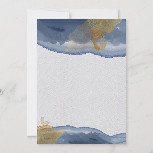 Waterverf blauw | Uitnodiging tot het indienen van (Achterkant)