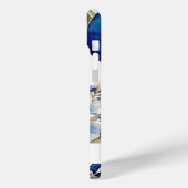 Waterverf Blauw Unieke Peacock Aangepaste Tekst Case-Mate iPhone Case (Achterkant / Links)