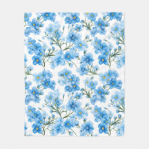 Waterverf blauw Vergeet me niet bloemmotief