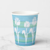 Waterverf Blauw Verjaardag Kinder Tulp Papieren be Papieren Bekers (Achterkant)