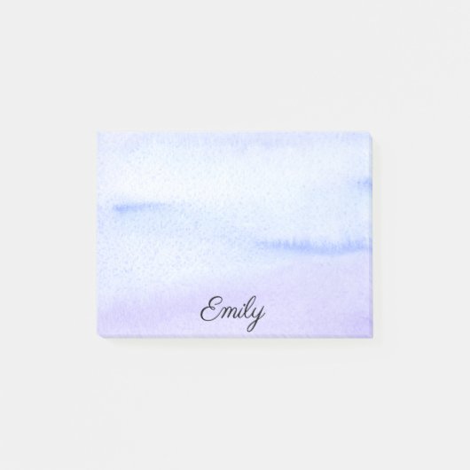 Waterverf Blauw Violet Naam  toevoegen Post-it® Notes (Voorkant)