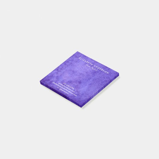 Waterverf blauw-violet zakelijke post-it noten post-it® notes (Schuin)