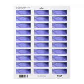 Waterverf blauw vioollavendel etiket (Full Sheet)