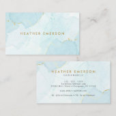 Waterverf blauw visitekaartje (Voorkant / Achterkant)