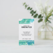 Waterverf | Blauw Visitekaartje (Staand voorkant)