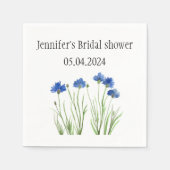 Waterverf Blauw Vrijgezellenfeest Servet (Voorkant)