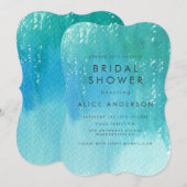 Waterverf blauw Vrijgezellenfeest uitnodigen Kaart (Voorkant / Achterkant)