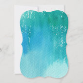 Waterverf blauw Vrijgezellenfeest uitnodigen Kaart (Achterkant)