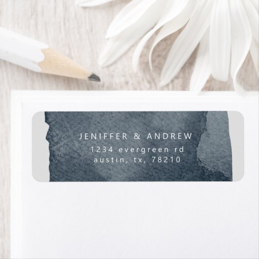 waterverf blauw waslabel etiket (Insitu)