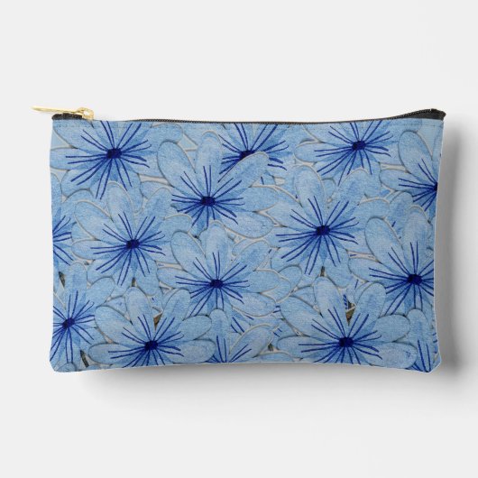 Waterverf Blauw Wilde Bloemen Boeket Etui (Voorkant)