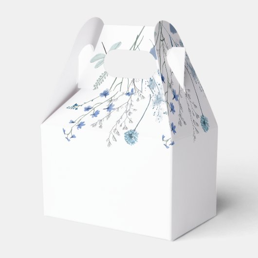 waterverf blauw Wildflower bruiloft Bedankdoosjes (Achterkant)