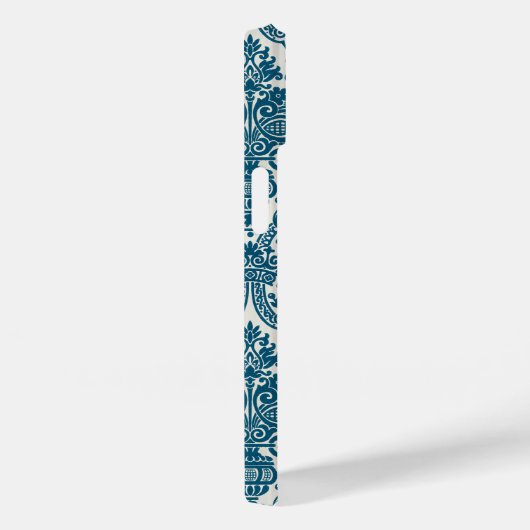 Waterverf Blauw & Wit Bloemen  Patroon Case-Mate iPhone Case (Achterkant / Rechts)