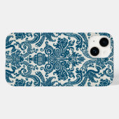 Waterverf Blauw & Wit Bloemen  Patroon Case-Mate iPhone Case (Achterkant (horizontaal))